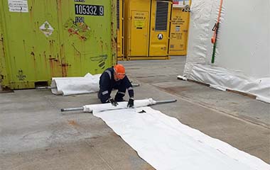Preparing Climate Control Tent