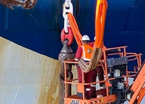 anchor replacement with crane services by CTS offshore Marine