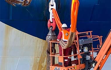 Anchor replacement with crane