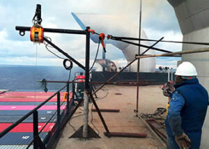 Ship Vessels funnel maintenance work by CTS offshore Marine